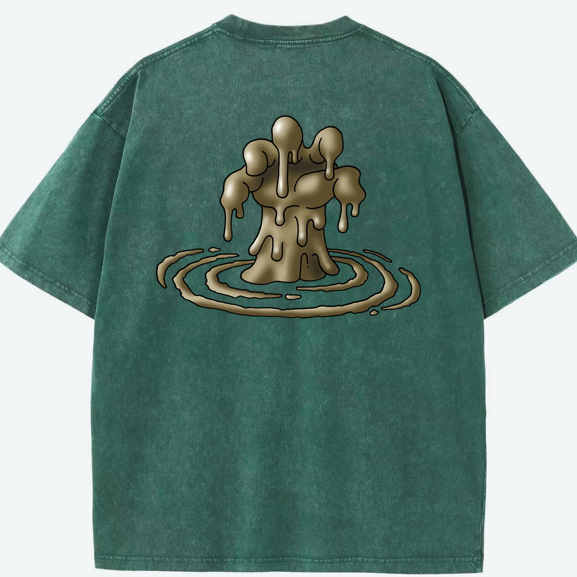 （画像用） ドラゴンクエスト Doragon Kuesuto Dragon Quest 綿100% ヴィンテージ風 半袖Tシャツ（背面プリント）